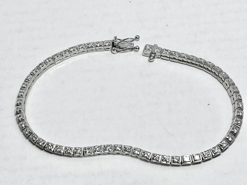 1.70 ct Pala Diamond - Bracelet de tennis Or blanc Diamant #2.3