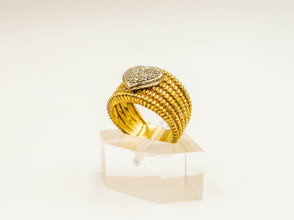 Gyűrű - 18 kt. Sárga arany - Gyémánt #4.3