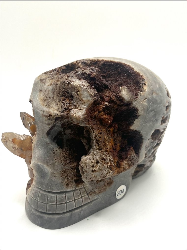 gyönyörű kvarc koponya, Koponya - Magasság: 9 cm - Szélesség: 8 cm- 1000 g #2.1