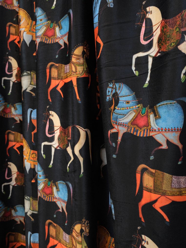 马术旋转木马 PATACHITRA - 限量版精致天鹅绒 - 300 x 300 厘米 - 产地 - 纺织品 #3.2