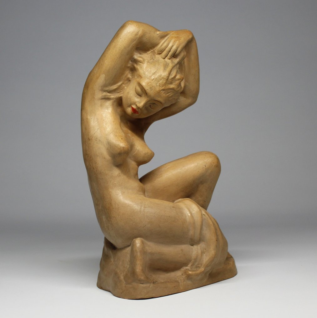 Sculptură, Art deco woman - 26 cm - Ceramică #2.1