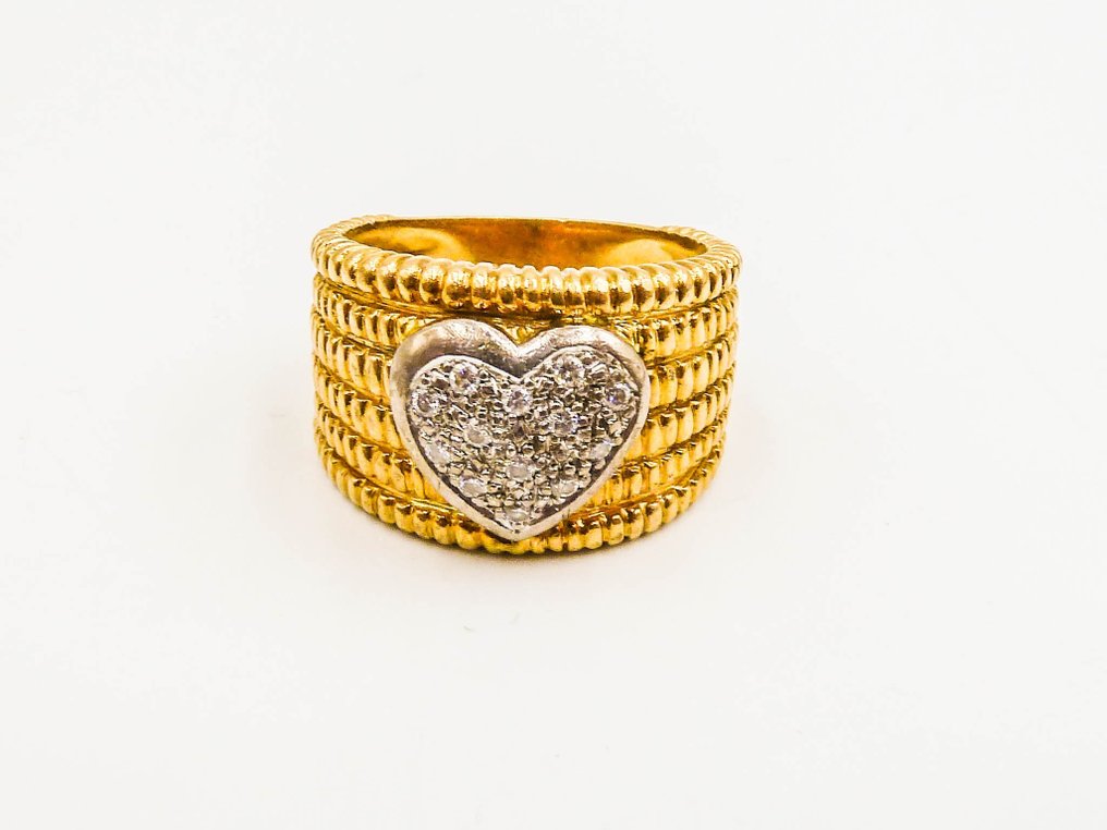 Gyűrű - 18 kt. Sárga arany - Gyémánt #3.2