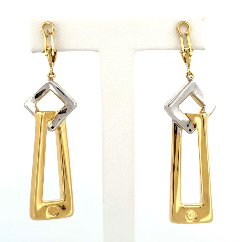 Orecchini “ Aqua” - 11.10 gr - 18 Kt - Earrings - 18 kt. White gold, Yellow gold #1.1