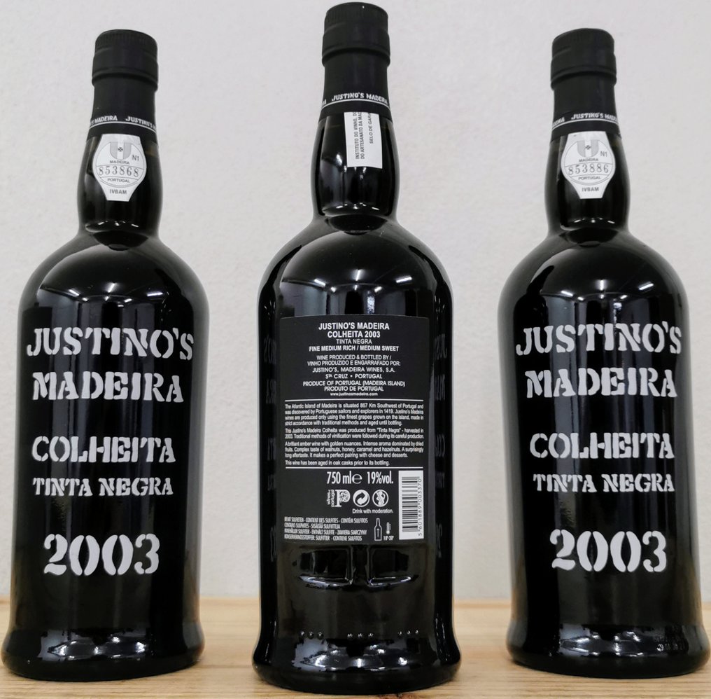 2003 Justino's Colheita Tinta Negra - Madeira - 3 Bottles (0.75L) #3.2