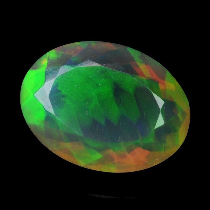 没有保留价 - 1 pcs 绿色, 橙色 蛋白石 - 5.81 ct - 国际宝石研究院(IGI) - NATURAL OPAL #3.2