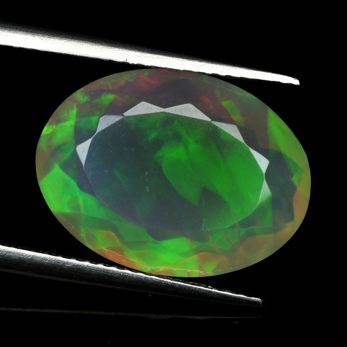 没有保留价 - 1 pcs 绿色, 橙色 蛋白石 - 5.81 ct - 国际宝石研究院(IGI) - NATURAL OPAL #1.0