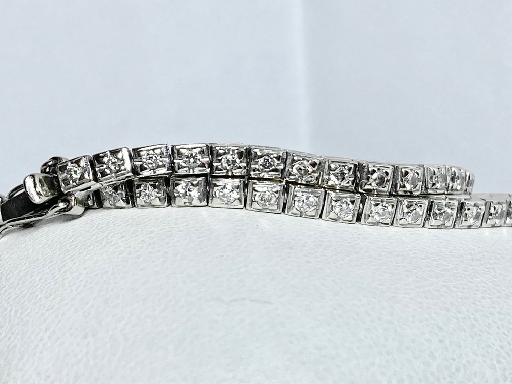 1.70 ct Pala Diamond - Bracelet de tennis Or blanc Diamant #3.3