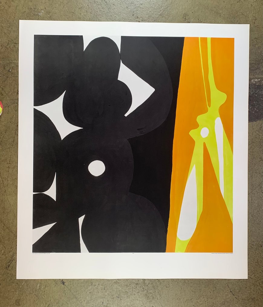 Ernst Wilhelm Nay - Black yellow - Collotype / Lichtdruck 60/70ies - 89 x 80 cm - Jaren 1960 #2.1