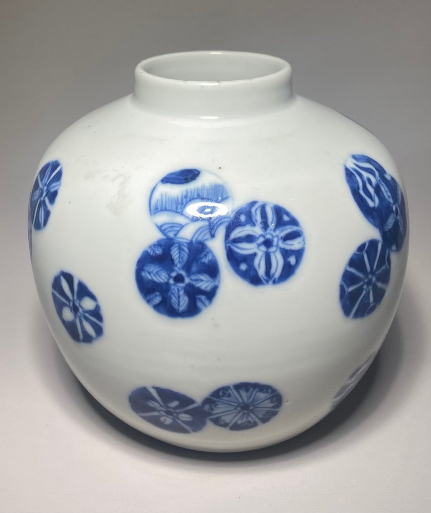 Kugelvase mit blau-weißem Dekor - Porzellan - China - China für Vietnam 19. Jahrhundert #2.1
