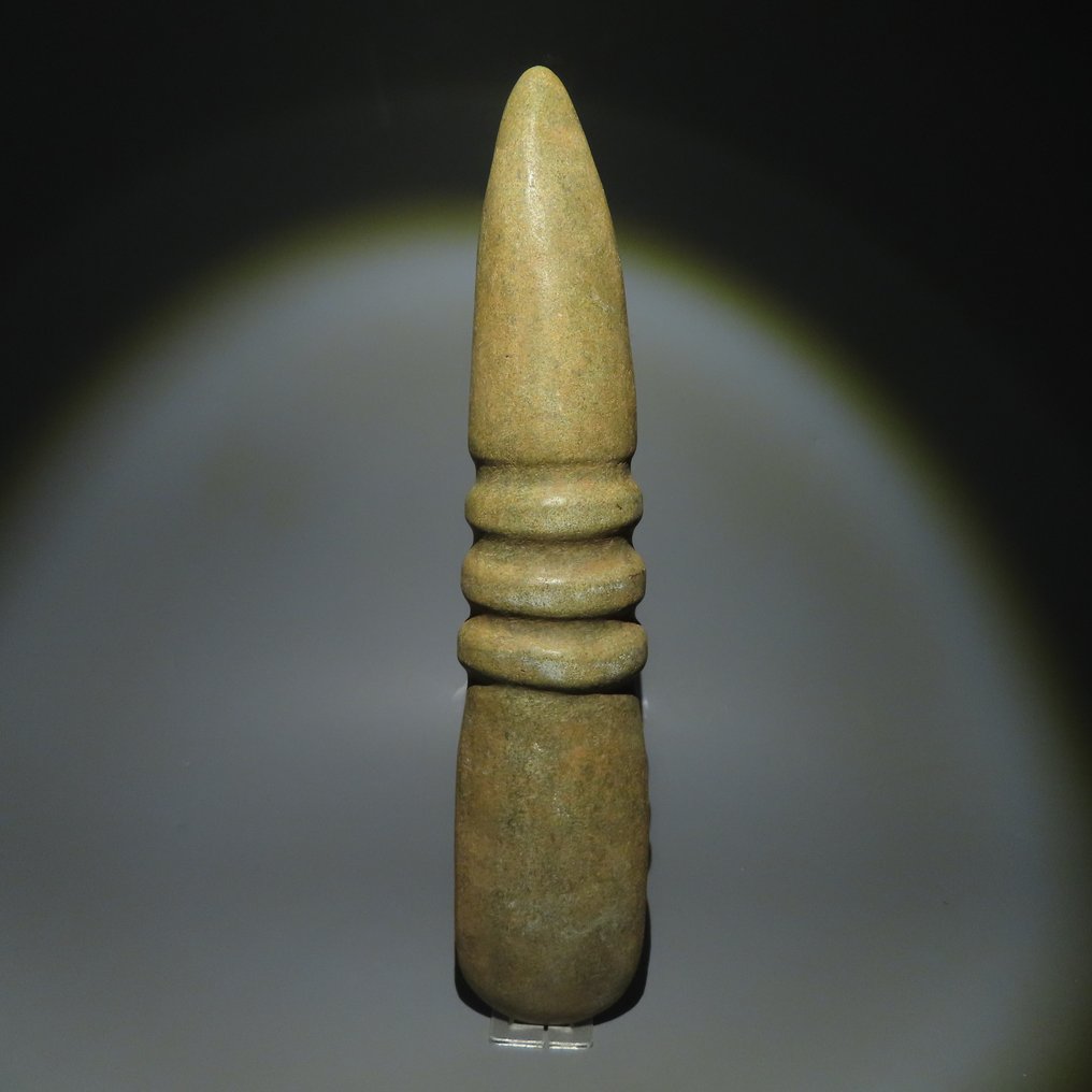 新石器时代 石头 工具。公元前 3000-1500 年。长 38.5 厘米。具有西班牙进口许可证。 #2.1