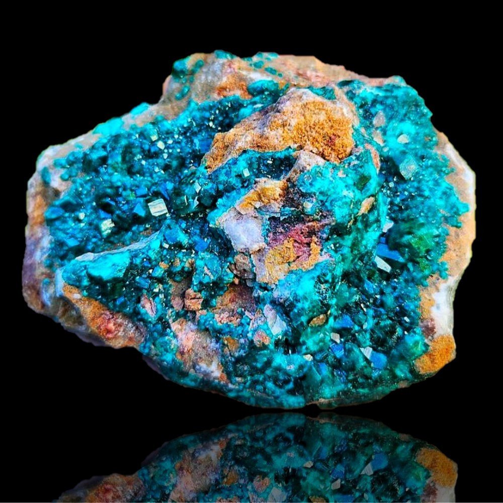 Bella e grande Dioptasio cristallizzato dal Congo Cristalli - Altezza: 10 cm - Larghezza: 8 cm- 646 g #1.1