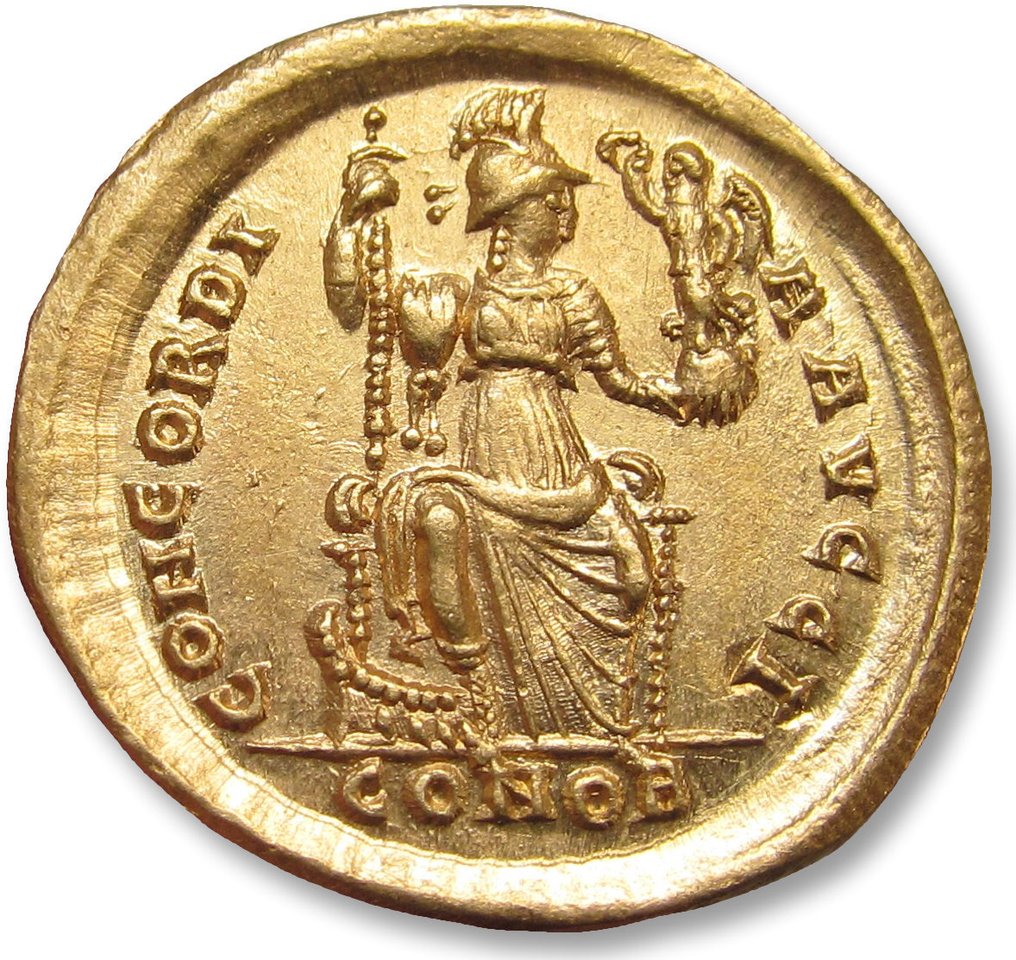 Império Romano. Honório (393-423 d.C.). Solidus Constantinople mint, 10th officina (I) 395-402 A.D. #1.1