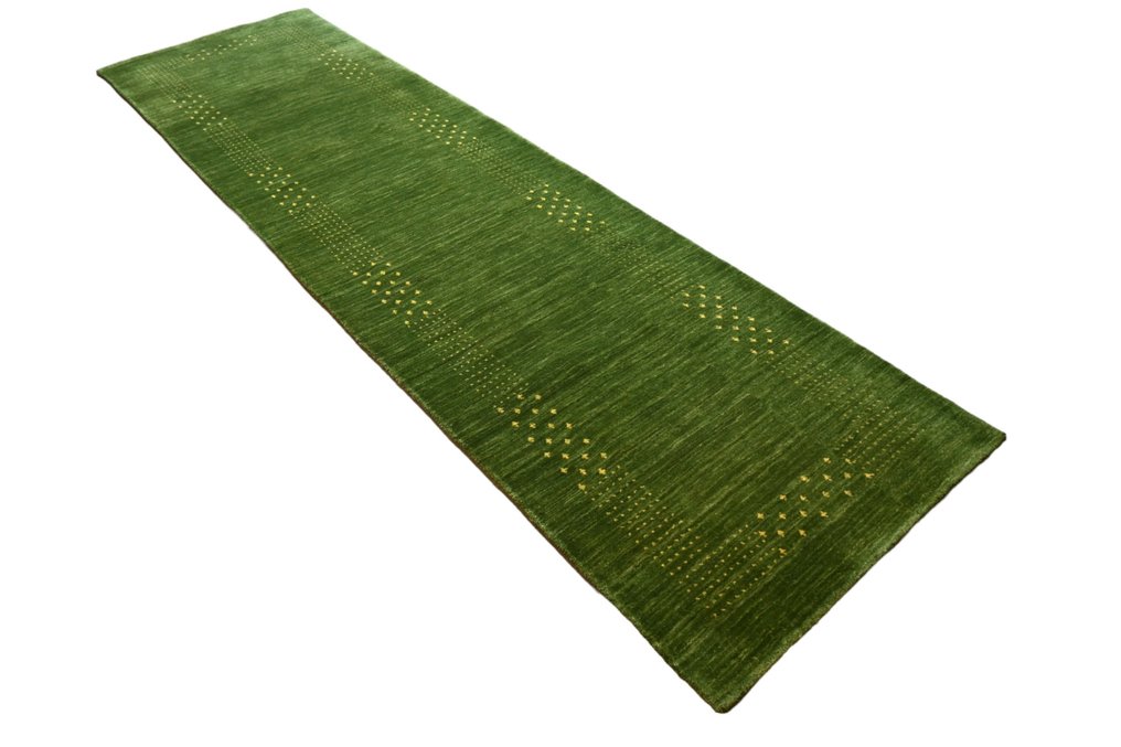 长绿色 Gabbeh - 未使用 - 狭长桌巾 - 286 cm - 82 cm #2.1
