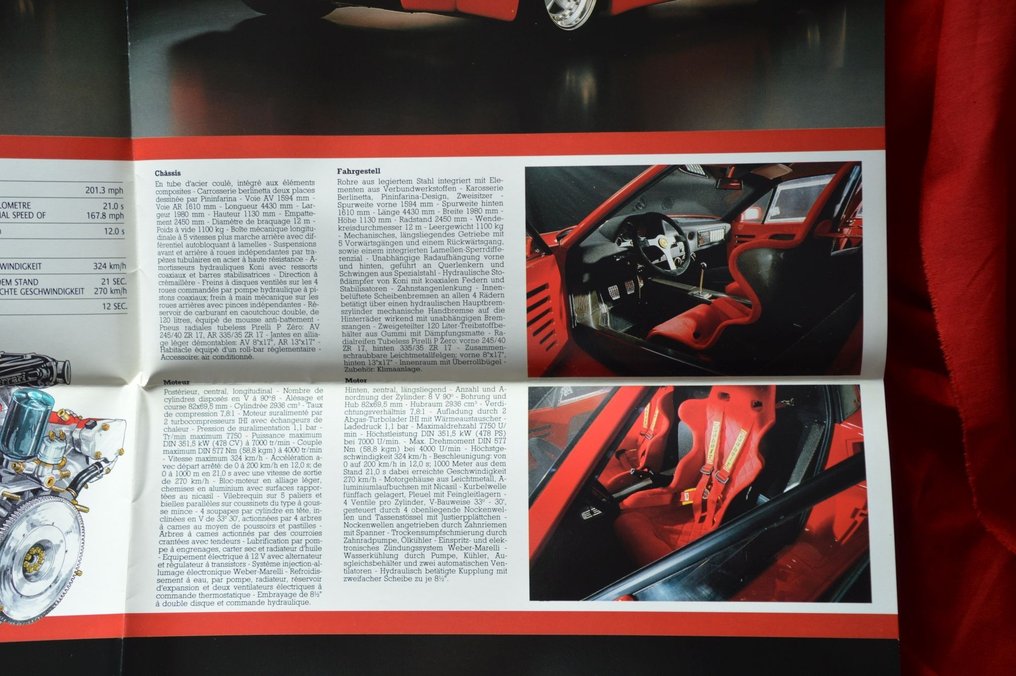 Brochure - Ferrari - Ferrari F40 brochure catalogue prospekt #479/87 #3.2