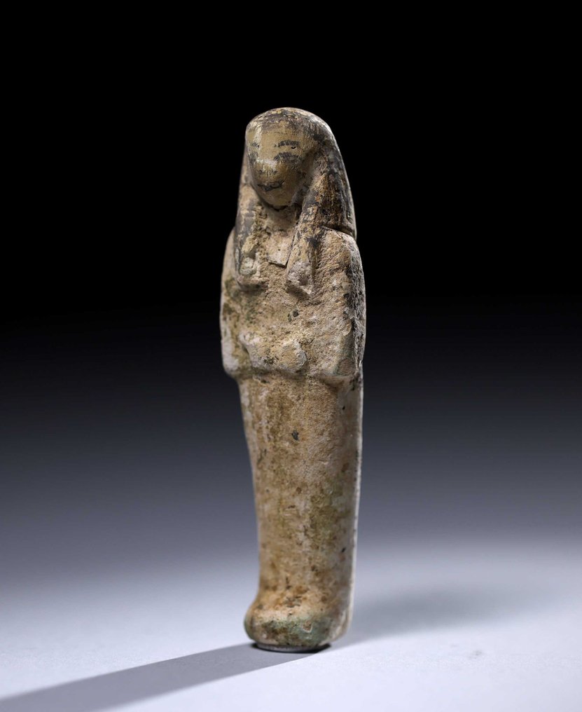 Oldtidens Egypt, Det nye rike Fajanse Shabti - 11.5 cm #1.2