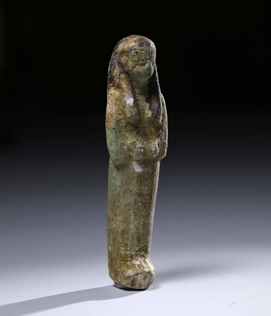 Oldtidens Egypt Fajanse Shabti - 11 cm #2.1