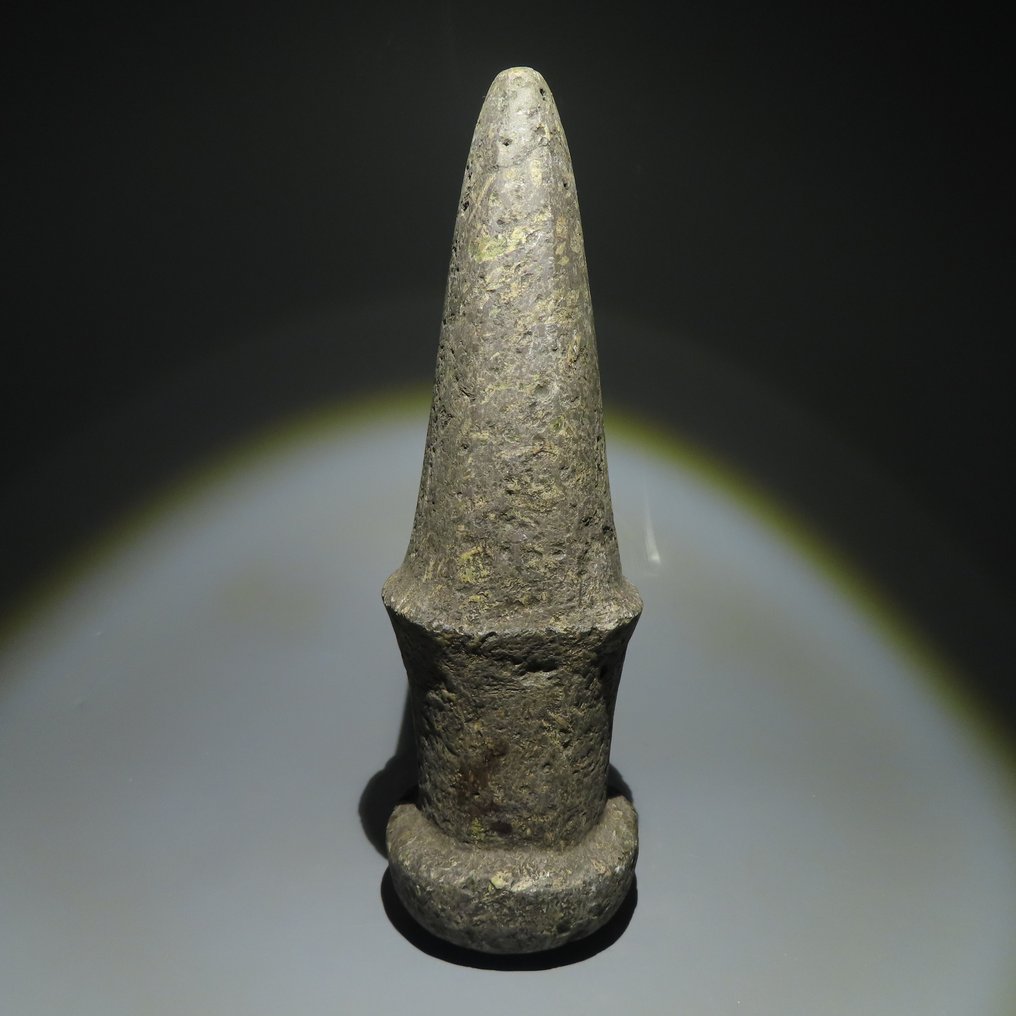 Neolithic Stone Tool. 4000-1000 BC. 25 cm L. Spanish Import License.  (No Reserve Price) #1.2