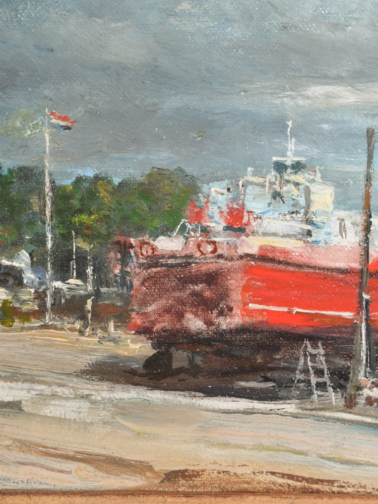 Rolf Dieter Meyer-Wiegand (1929-2006) - Ship in a dry dock #3.1