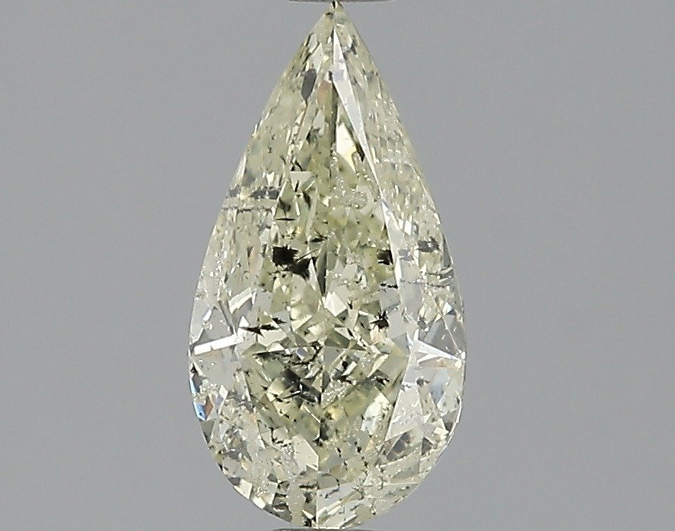 1 pcs 钻石 - 1.37 ct - 明亮型, 梨形 - 淡彩黄 - 证书上未提及 #2.2