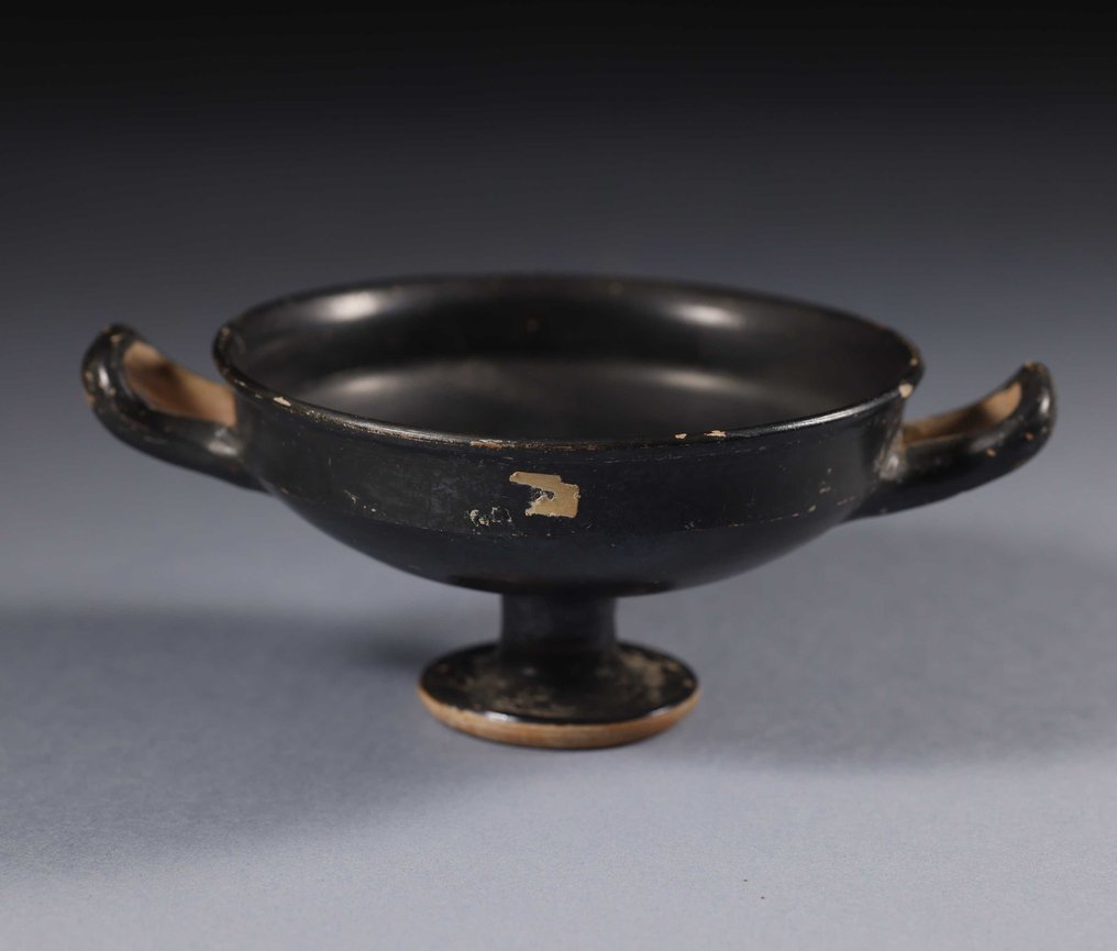 古希臘，邁錫尼 閣樓 Kylix 釉面器皿。20 釐米寬 #1.1