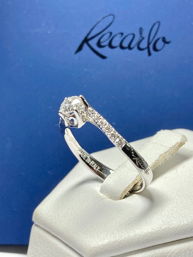 Recarlo - Ring - 18 karat Hvitt gull -  0.42 tw. Diamant #1.2