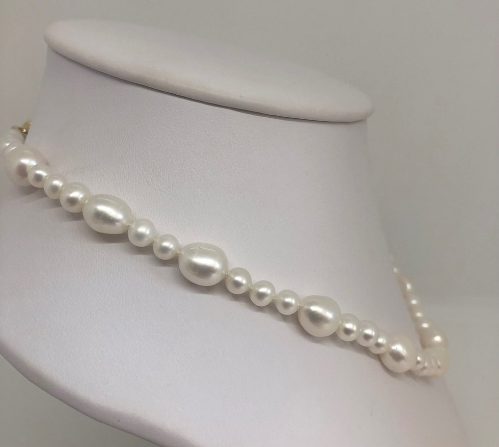 Necklace FreshWater Round & Baroque Pearls - Yellow Gold 18K #2.1