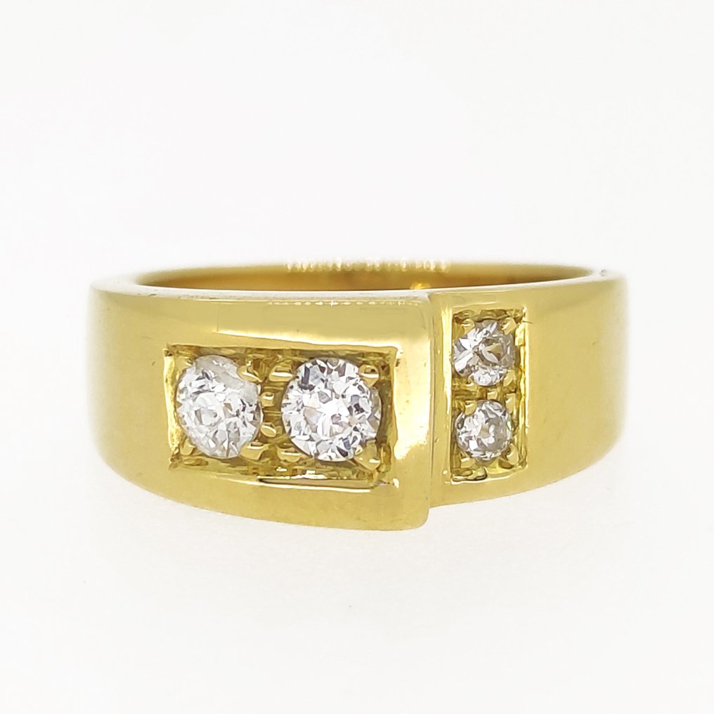 Anello - 18 carati Oro giallo Diamante  #1.1
