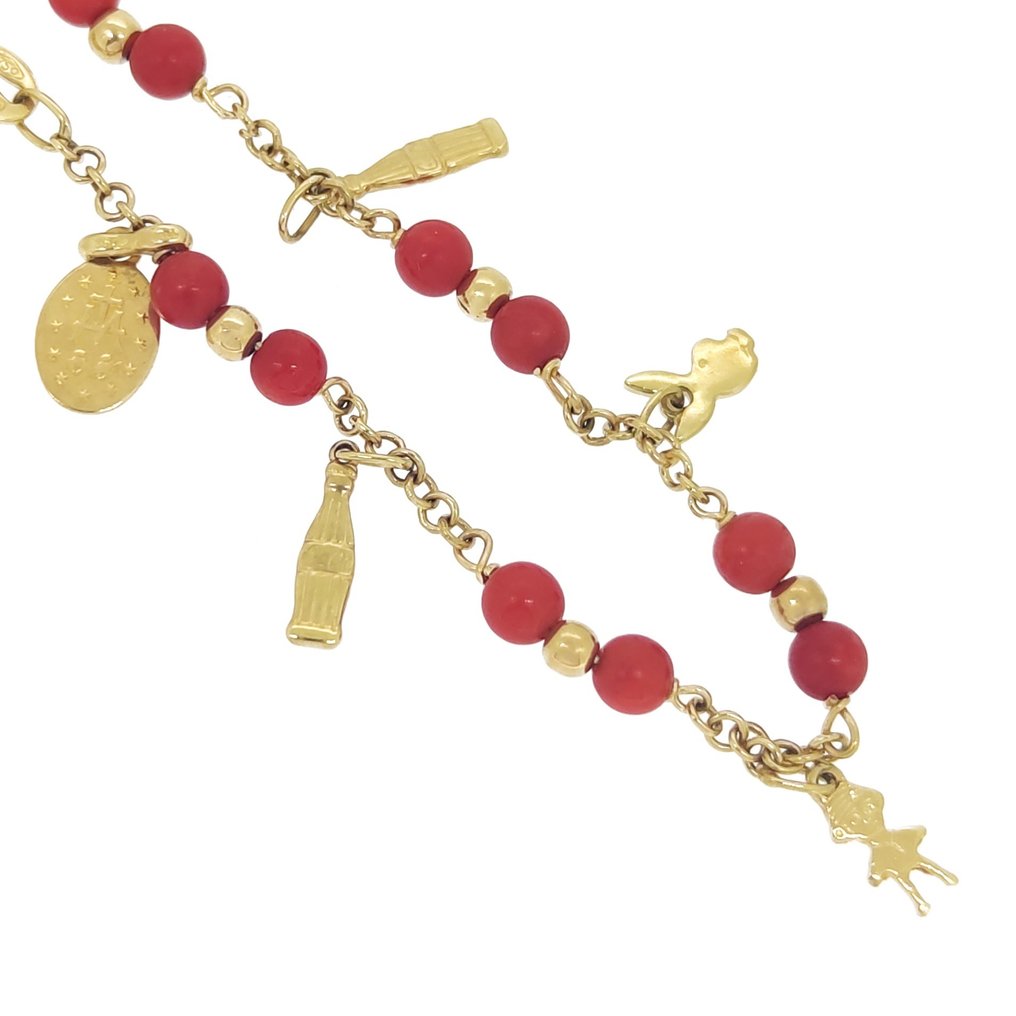 Bracelet - 18 kt. Yellow gold Coral #1.2