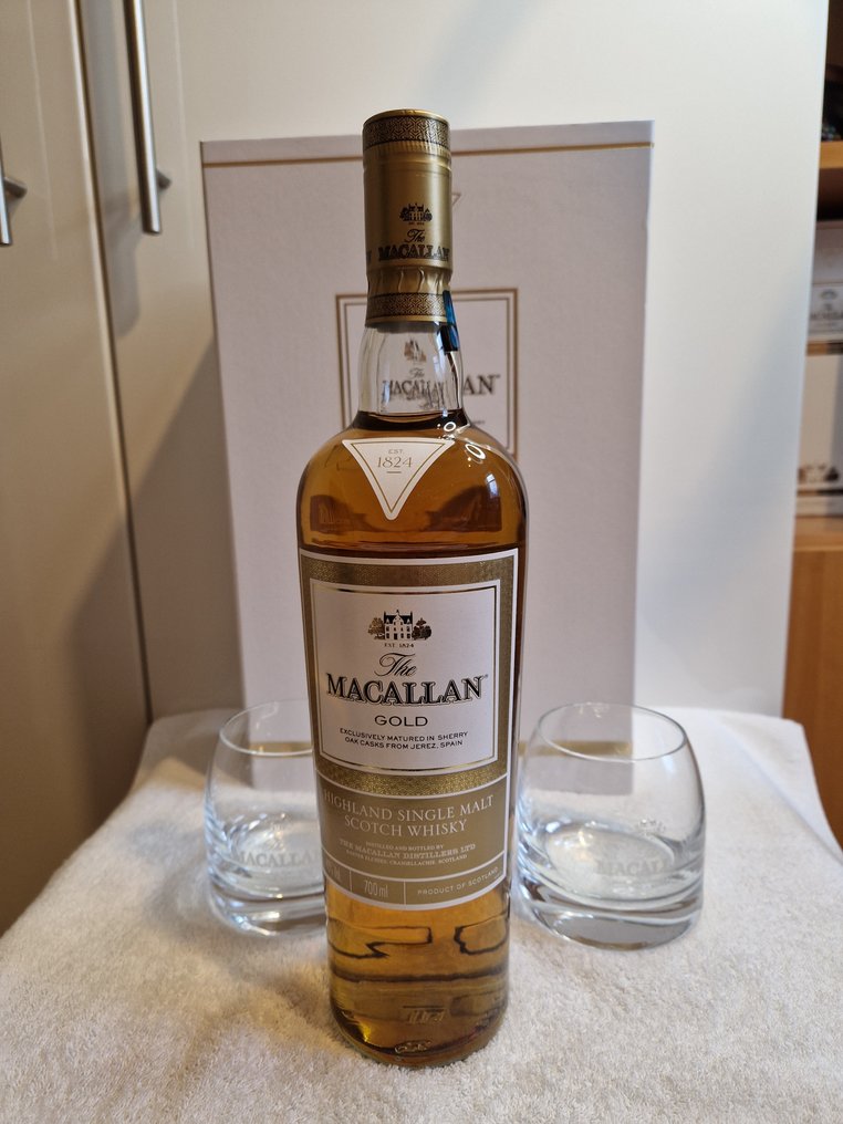 Macallan - Gold Limited Edition Set With 2 Glasses - Original bottling  - 700 ml #1.1