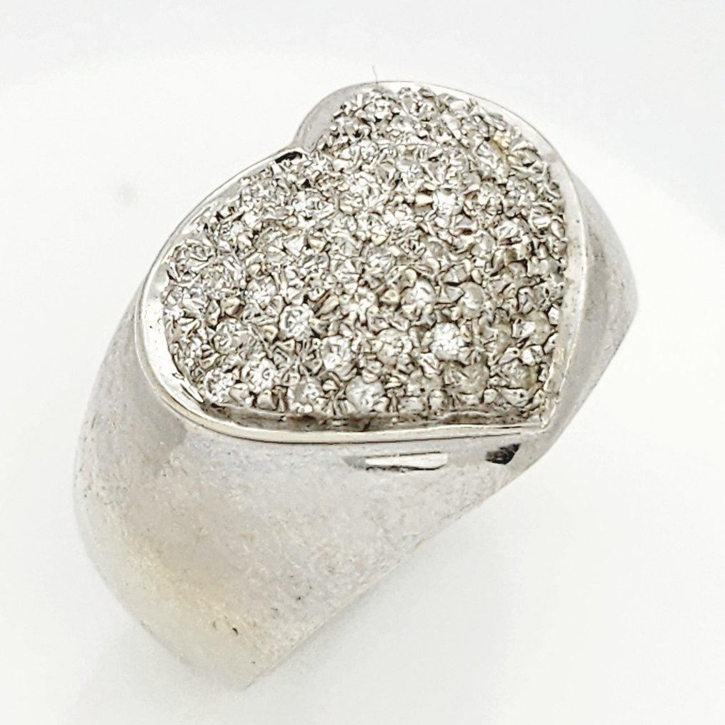 Gyűrű Fehér arany -  0.83 tw. Gyémánt  (Természetes)  #1.2