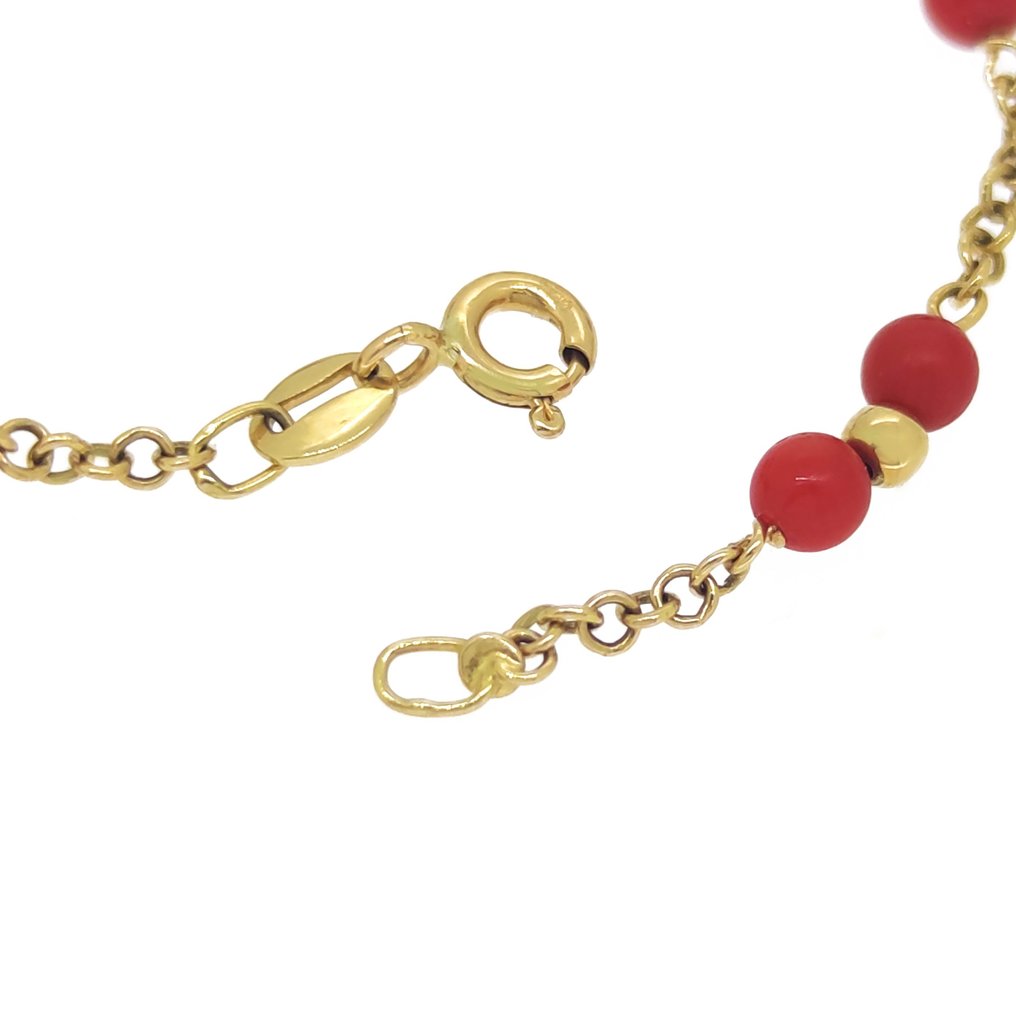 Bracelet - 18 kt. Yellow gold Coral #2.1