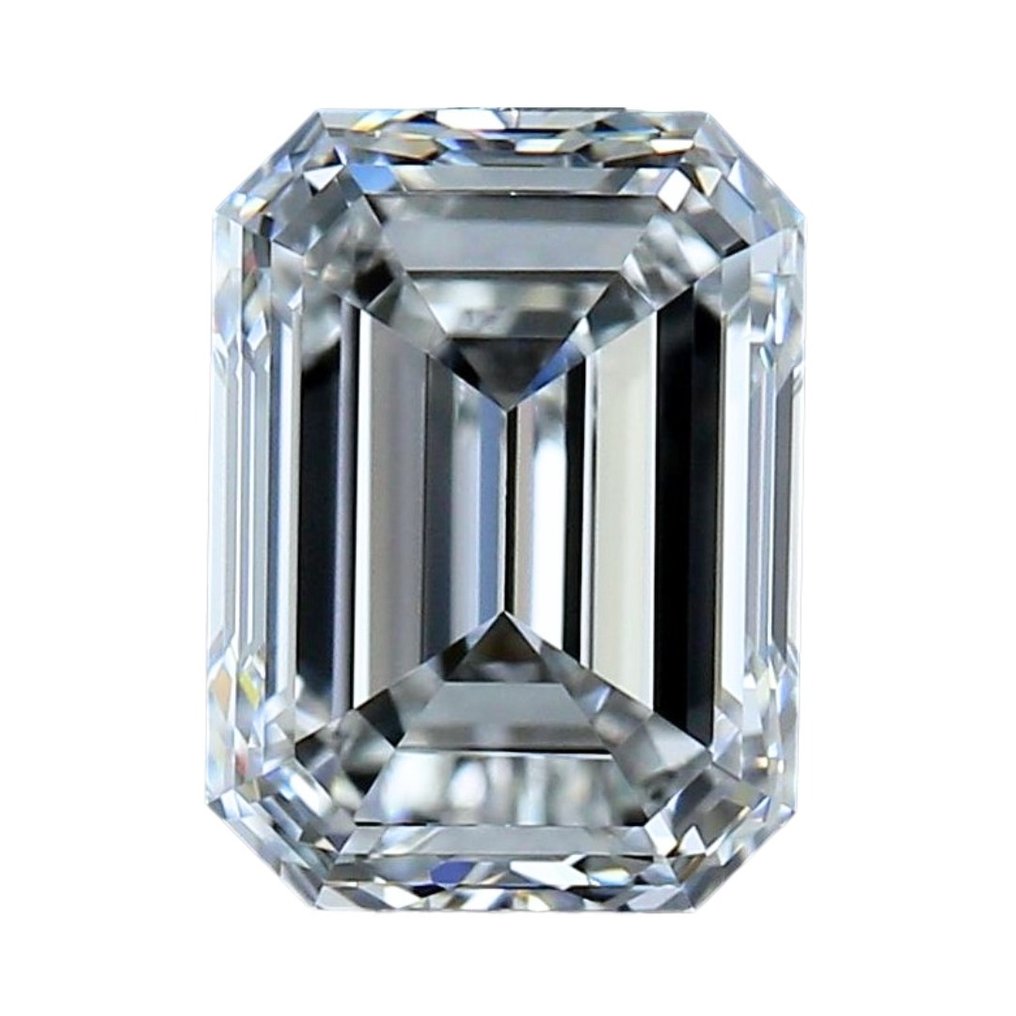 1 pcs Diamante - 1.90 ct - Smeraldo - F - VVS2 #1.1