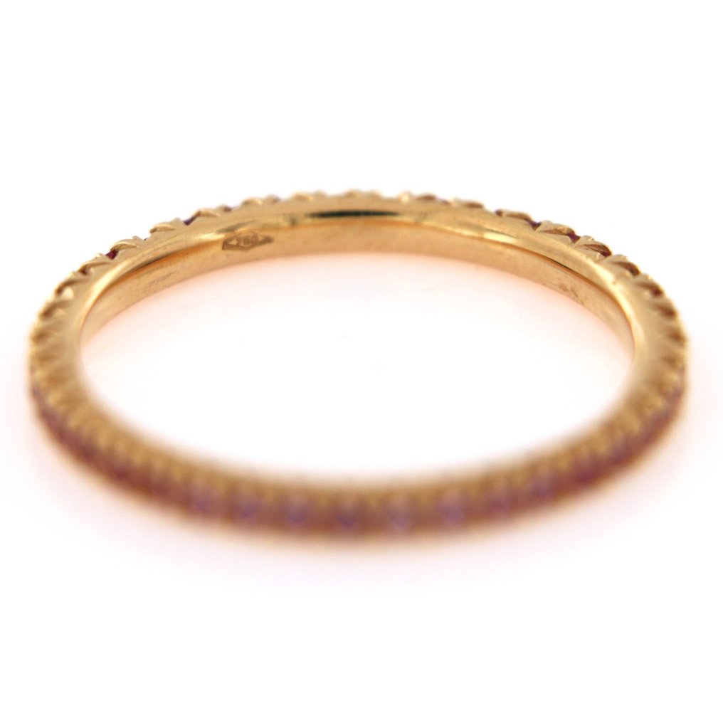 没有保留价 - Zoccai - 戒指 - 18K包金 玫瑰金 -  0.36ct. tw. 蓝宝石 #4.3