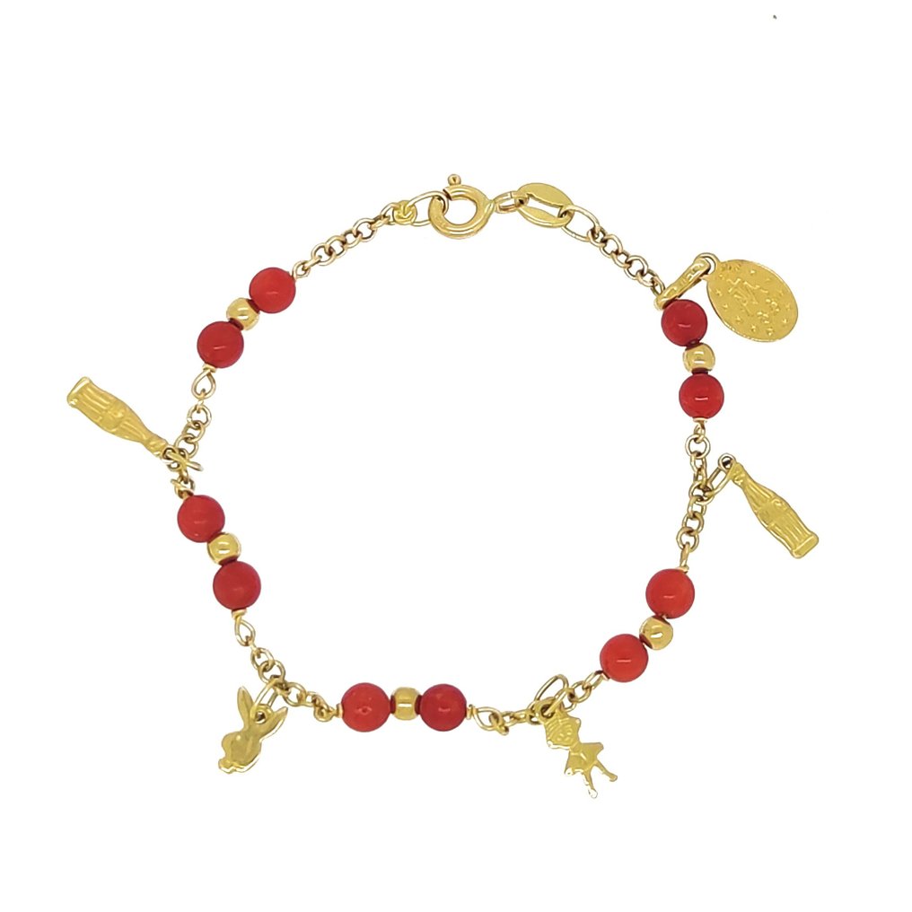 Bracelet - 18 kt. Yellow gold Coral #1.1