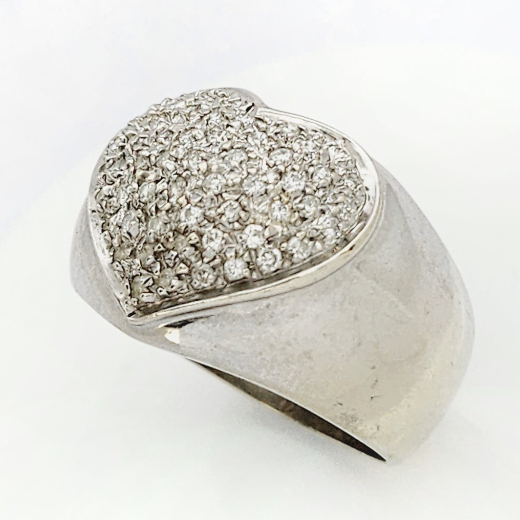 Gyűrű Fehér arany -  0.83 tw. Gyémánt  (Természetes)  #2.1