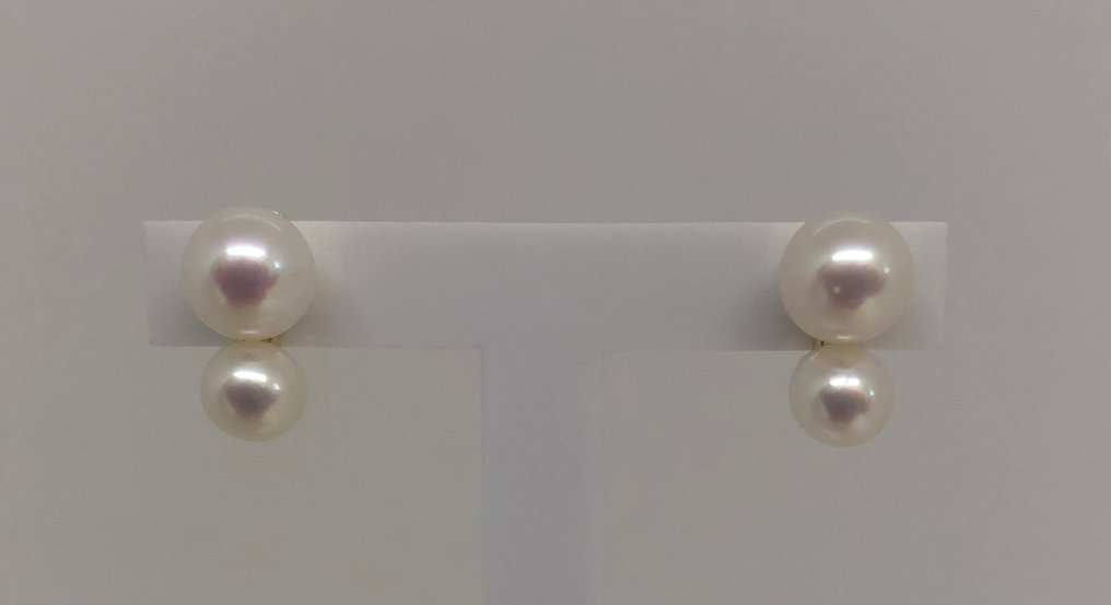 Earrings Yellow Gold 18K - FreshWater Pearls  #2.1