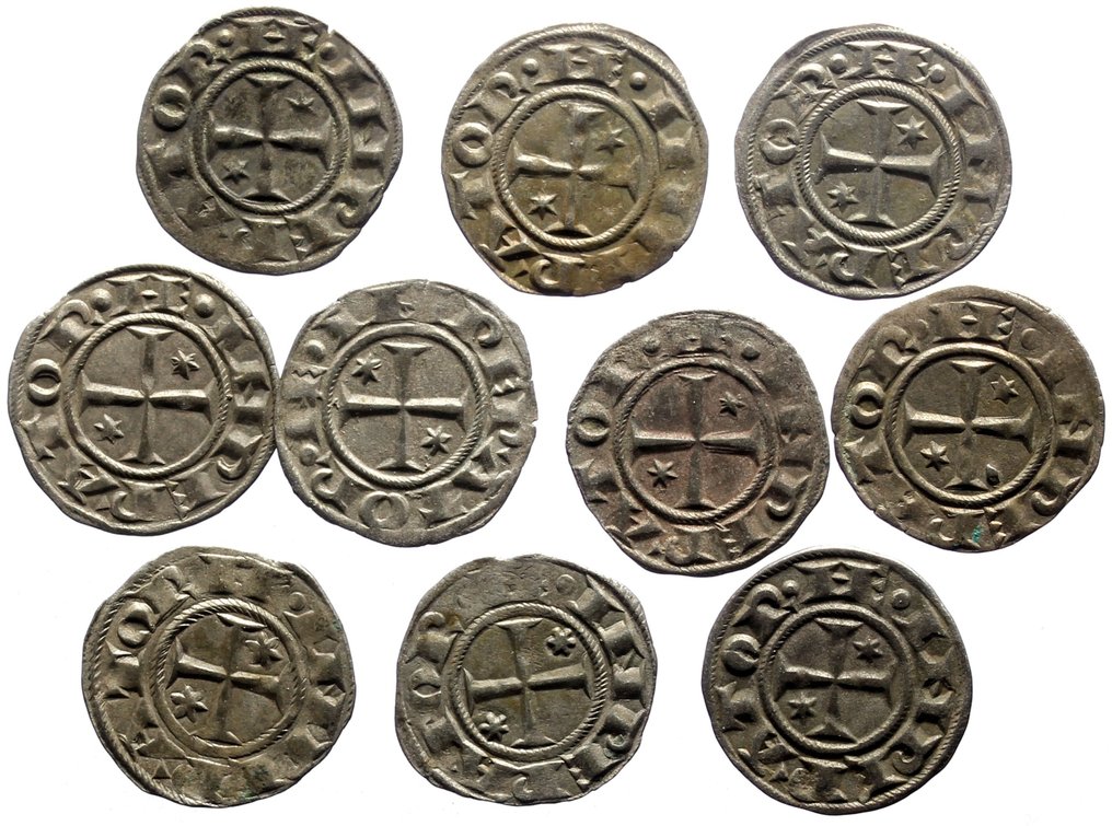 西西里島，亨利六世和康斯坦斯（1194-1196）. Denarius #1.1