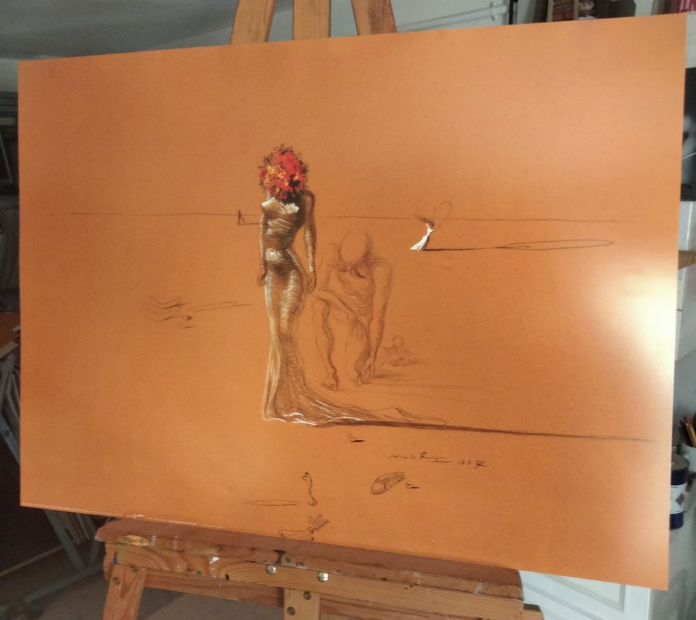 Salvador Dalí (after) - Female figure with head of flowers #4.3