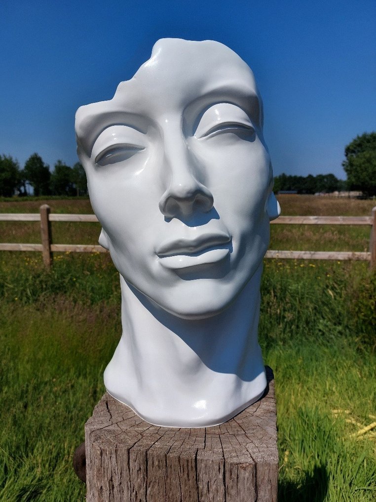 塑像, statue head in white color - 50 cm - polyresin #1.0