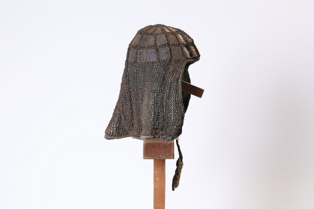 Kabuto - Japán - Életnagyságú antik láncpántos kapucni Edo Period (1600-1868) #2.2