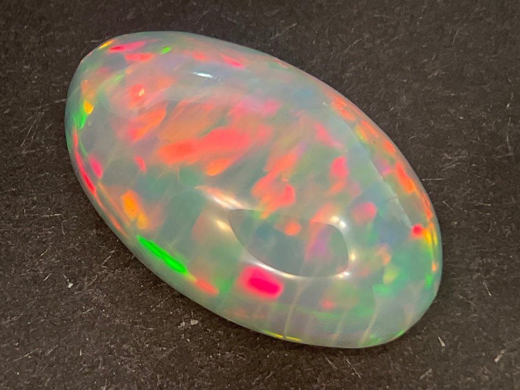 Fin fargekvalitet + hvit + fargespill (levende) krystall opal - 3.28 ct #1.1