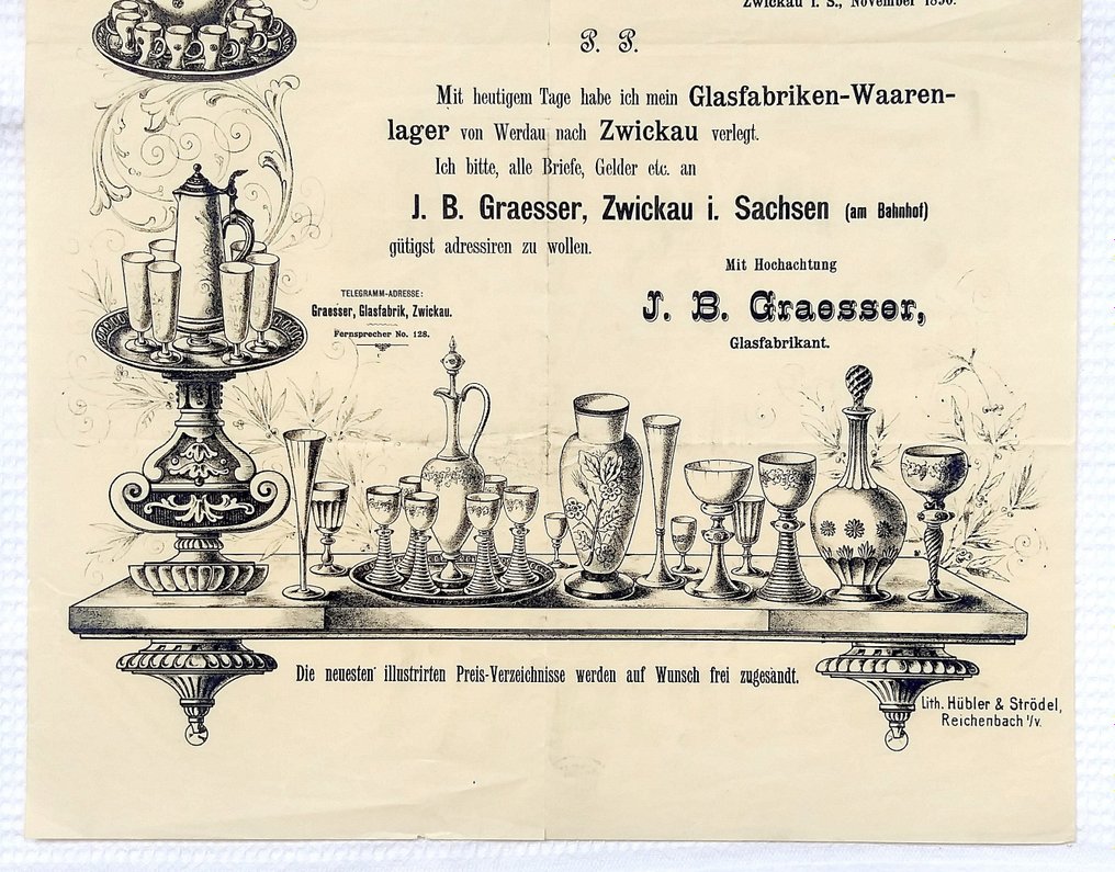 Anonymous - J. B. Graeser. Glasfabrik, Zwickau, 1890 - 1890s #1.3