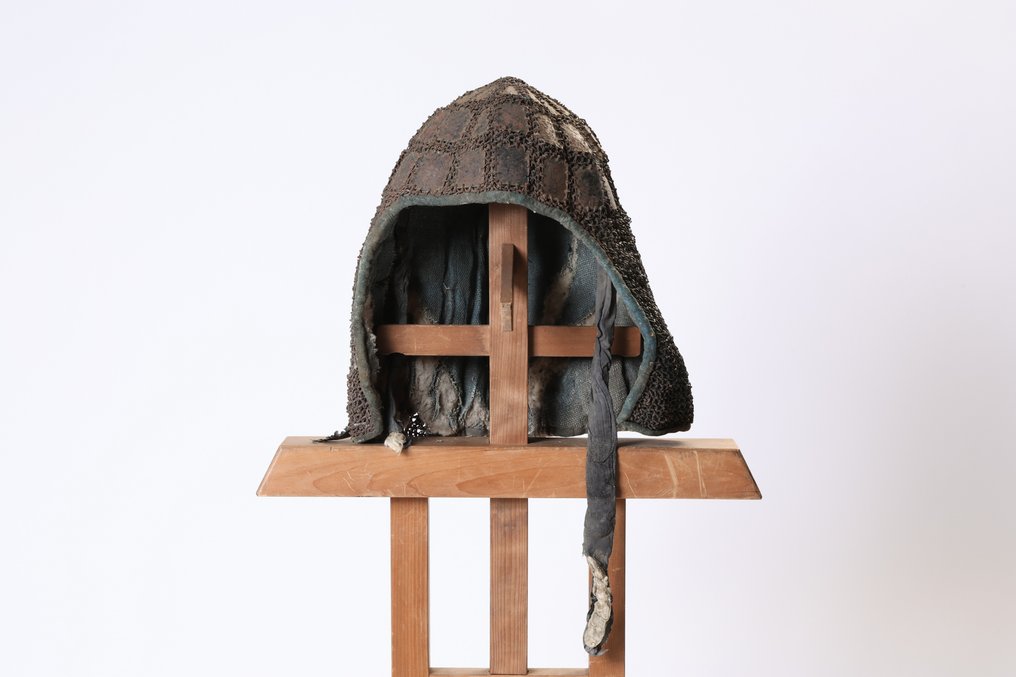 日本头盔 - 日本 - 真人大小的古董链甲兜帽 Edo Period (1600-1868) #2.1