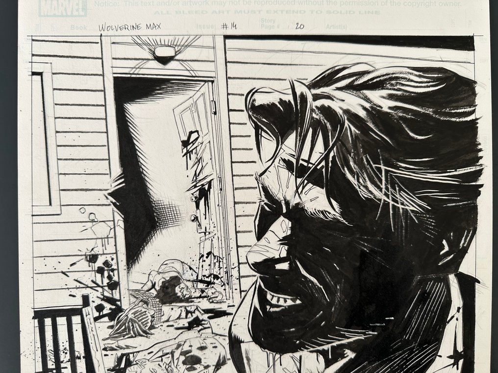 Roland Boschi - 1 Original page - Wolverine Max - Vol.1 #14 page 20 Splash/End Page - 2013 #3.2