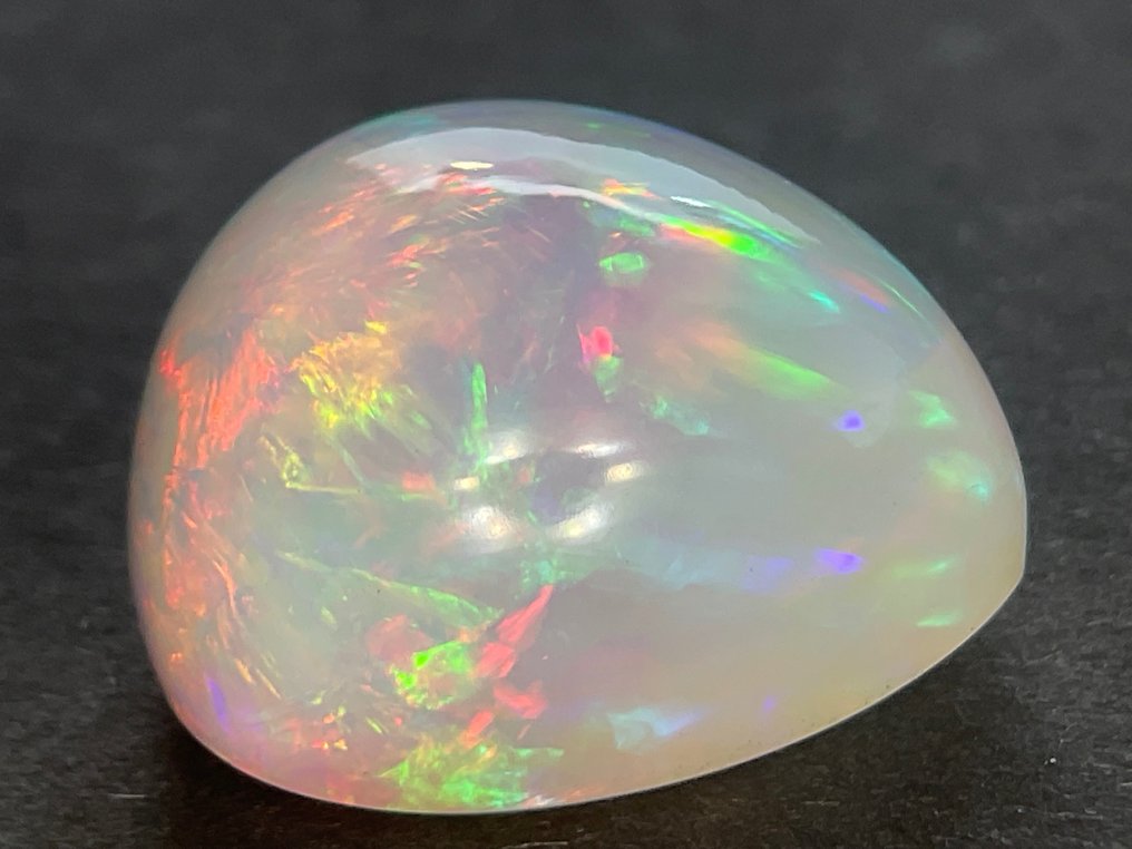 Valkoinen + värien leikki (intensiivinen) Opaali kristalli - 18.02 ct #2.1