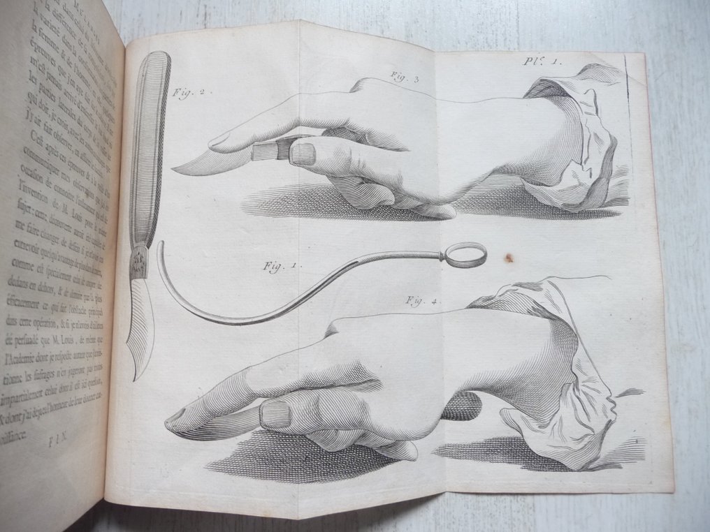 Claude Pouteau - Mélanges de chirurgie, 5 planches d'instruments - 1782 #1.1