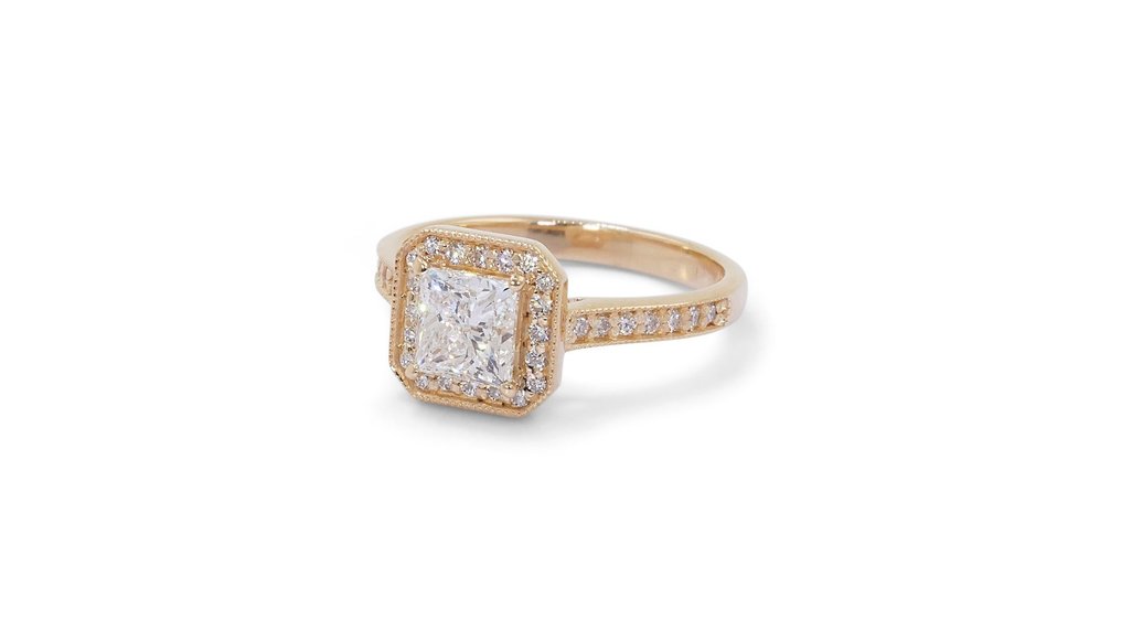 Ring - 18 kt Gelbgold Diamant  (Natürlich) - Diamant #3.1