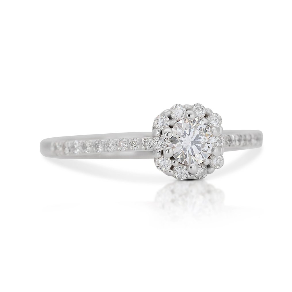 - 1.05 Total carat Weight Diamonds - - Ring - 14 karat Hvitt gull Diamant  (Naturlig) - Diamant #1.2
