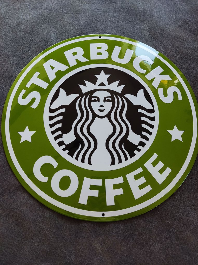 Starbucks - Coffee Starbucks Cafe enamel sign Emailschild Emaille Schild #1.0