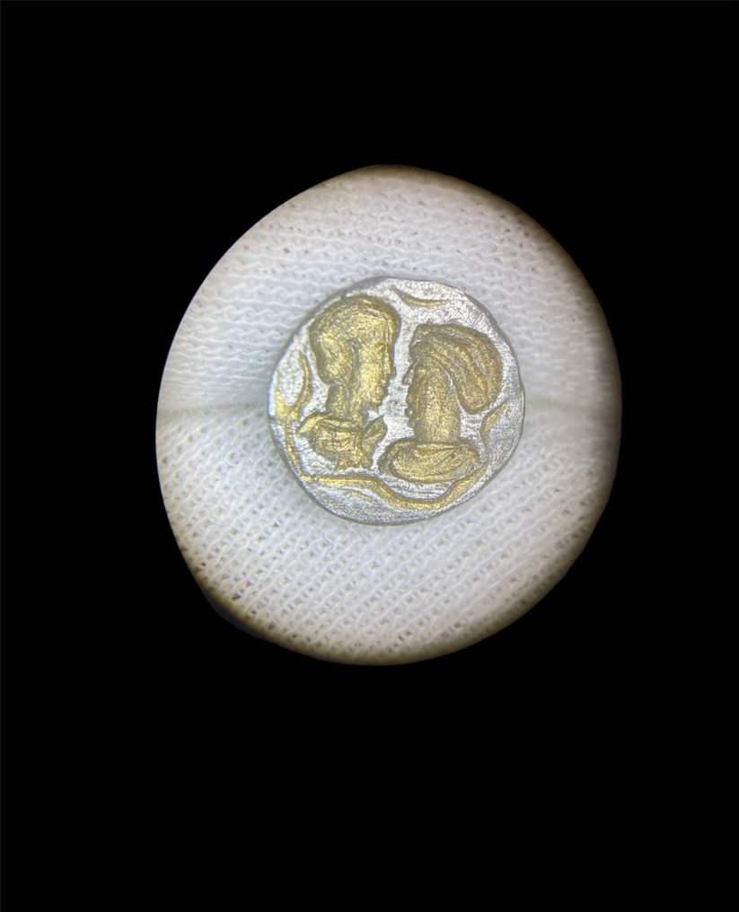 Ancient Roman Silver Gemma - 9 mm #2.1